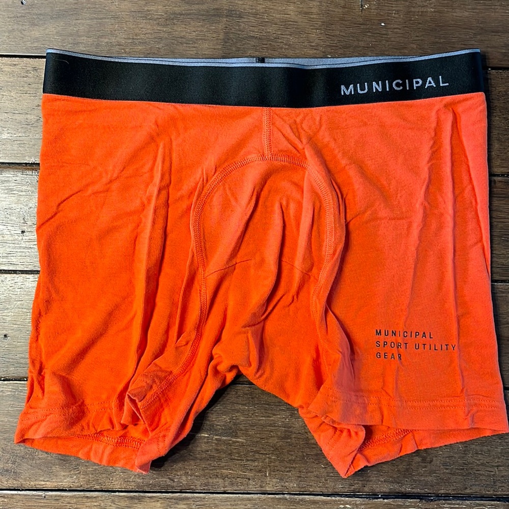 Orange municipal boxer briefs small